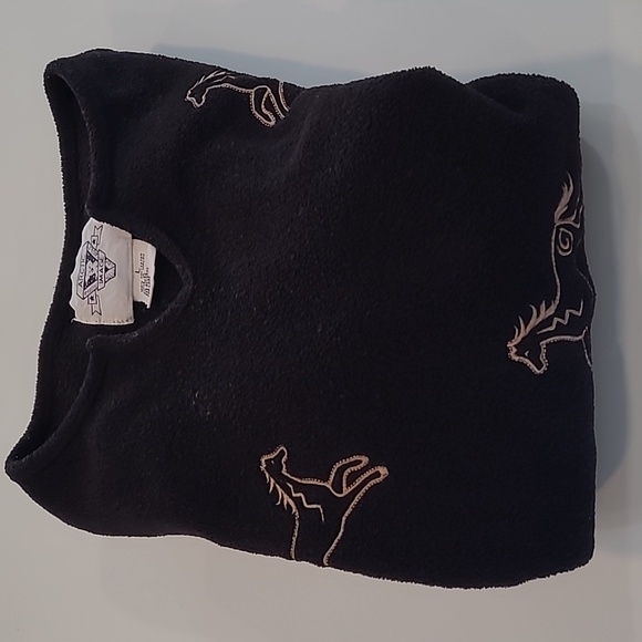 EUC VTG Artic Image Aztec Equestrian Fleece V-neck Pull Over - Picture 10 of 10